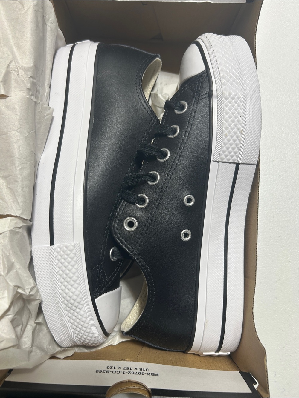 Converse Black Low-Top Platform Sneakers